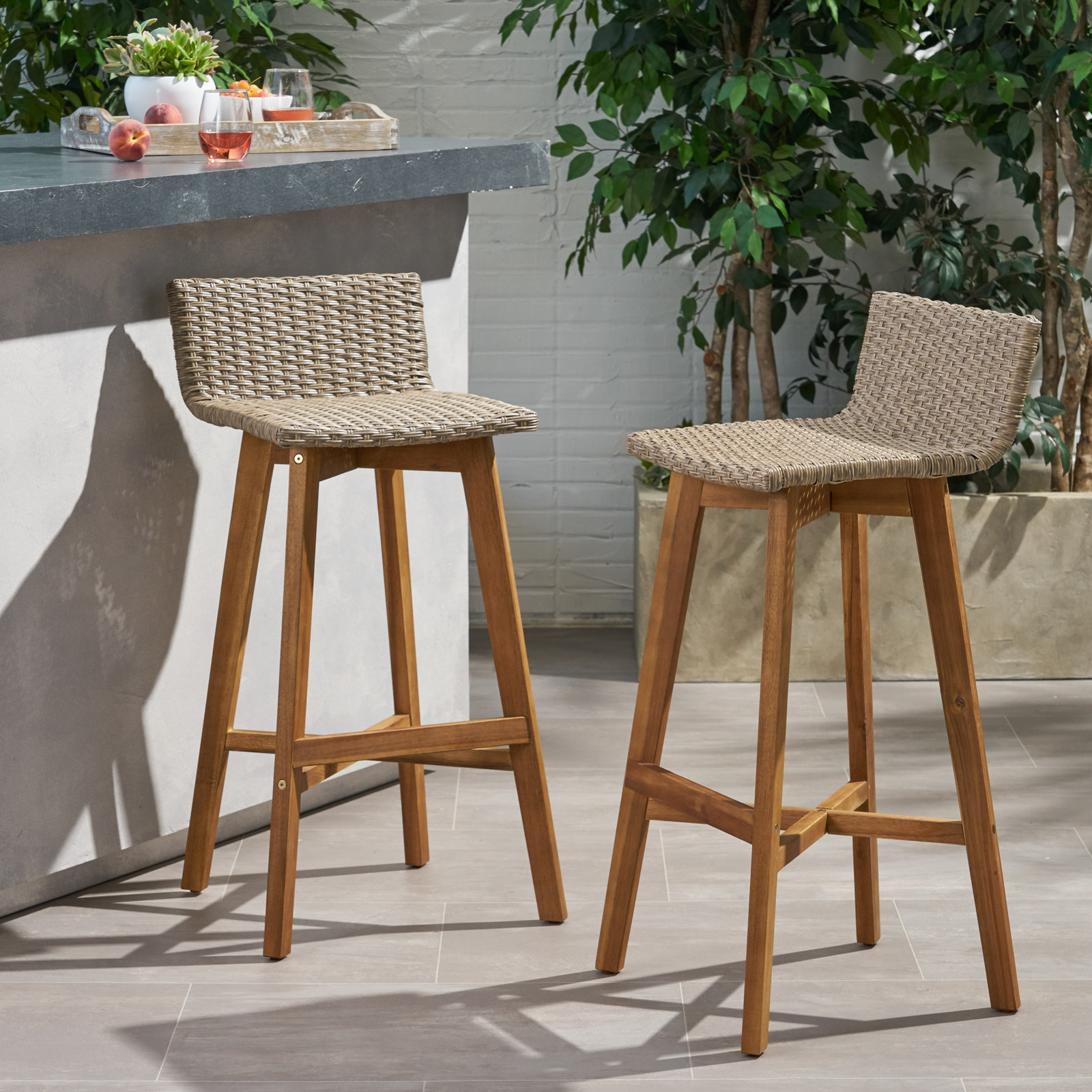George Oliver Oxendine 30.75" Bar Stool & Reviews